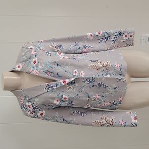 Liz Claiborne Career Silver Floral Business Suit
